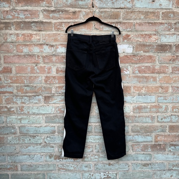 REVICE Two-tone Jeans Black White On & Off Again Ex-boyfriend Wavy Denim B&W 28 - Picture 13 of 14